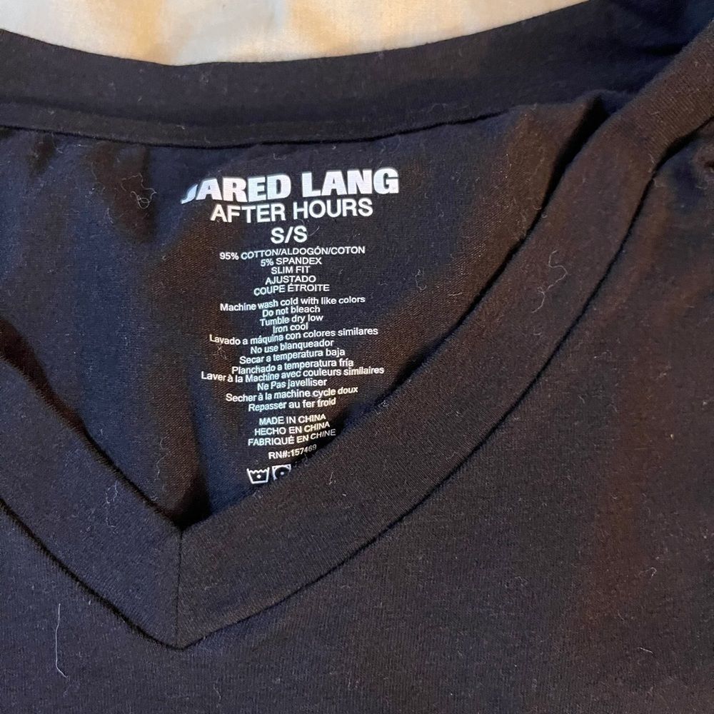 Jared Lang SS V Neck After Hours T-Shirt Size SM - Picture 2 of 5